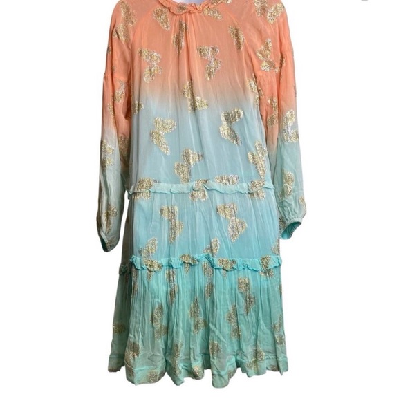 Boston Proper Ombre Dress with Gold Details - Picture 2 of 6